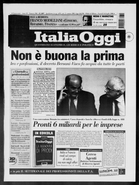 Italia oggi : quotidiano di economia finanza e politica